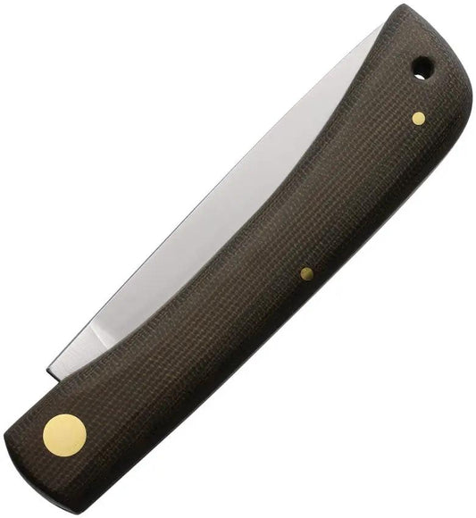 Otter-Messer Large Hippekniep Micarta Folding Knife For Outdoor Enthusiasts - Durable EDC With Satin Carbon Steel Blade by OTTER-Messer