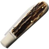 Otter-Messer Small Hunting Pocket Knife - Satin Carbon Steel Blade With Stag Bone Handle For Outdoorsmen by OTTER-Messer