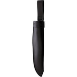 OTTER-Messer Boat Knife 901 - Marine-Grade 9.5 Inch Satin Carbon Steel Blade With Smoked Oak Handle by OTTER-Messer