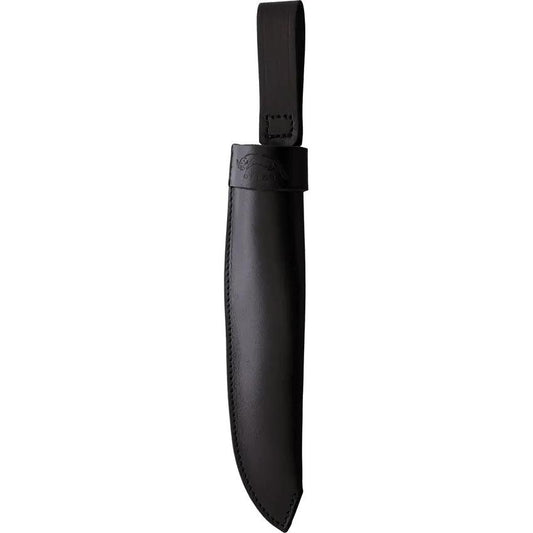 OTTER-Messer Boat Knife 901 - Marine-Grade 9.5 Inch Satin Carbon Steel Blade With Smoked Oak Handle by OTTER-Messer