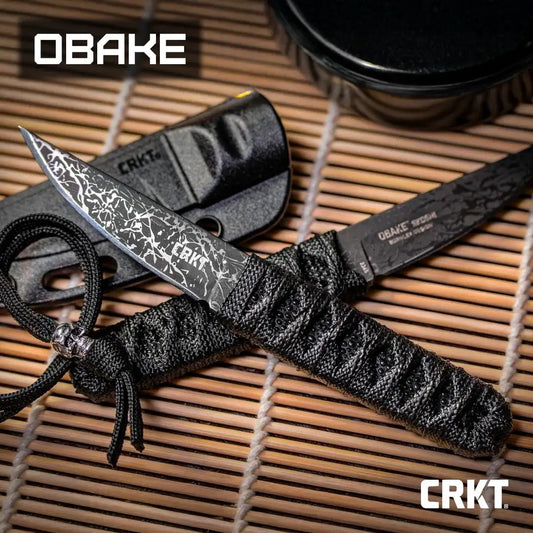 CRKT Obake Fixed Blade Knife 2367 TiNi Coated 8Cr14MoV Blade Full Tang For Outdoor Enthusiasts Tactical EDC by CRKT