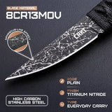 CRKT Obake Fixed Blade Knife 2367 TiNi Coated 8Cr14MoV Blade Full Tang For Outdoor Enthusiasts Tactical EDC by CRKT