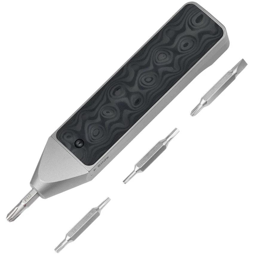 Olight Otacle D2 Ti EDC Pocket Tool For Tech Pros With Titanium Handles Magnetic Bit Storage And 4 D2 Bits by Olight