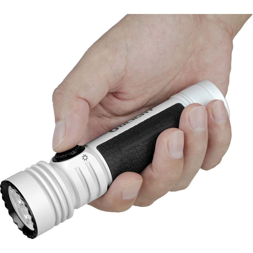 Olight Seeker 4 Pro Rechargeable Flashlight with Textured Grip for Outdoor Adventurers by Olight