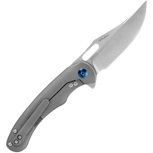 Olight Splint Linerlock Ti Premium EDC Knife With Satin Bohler N690 Blade And Titanium Handle by Olight