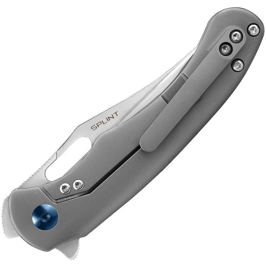 Olight Splint Linerlock Ti Premium EDC Knife With Satin Bohler N690 Blade And Titanium Handle by Olight