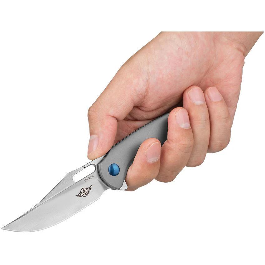 Olight Splint Linerlock Ti Premium EDC Knife With Satin Bohler N690 Blade And Titanium Handle by Olight