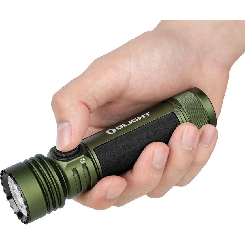 Olight Seeker 4 Pro Rechargeable Flashlight For Outdoor Enthusiasts Water Resistant High Lumens Output by Olight