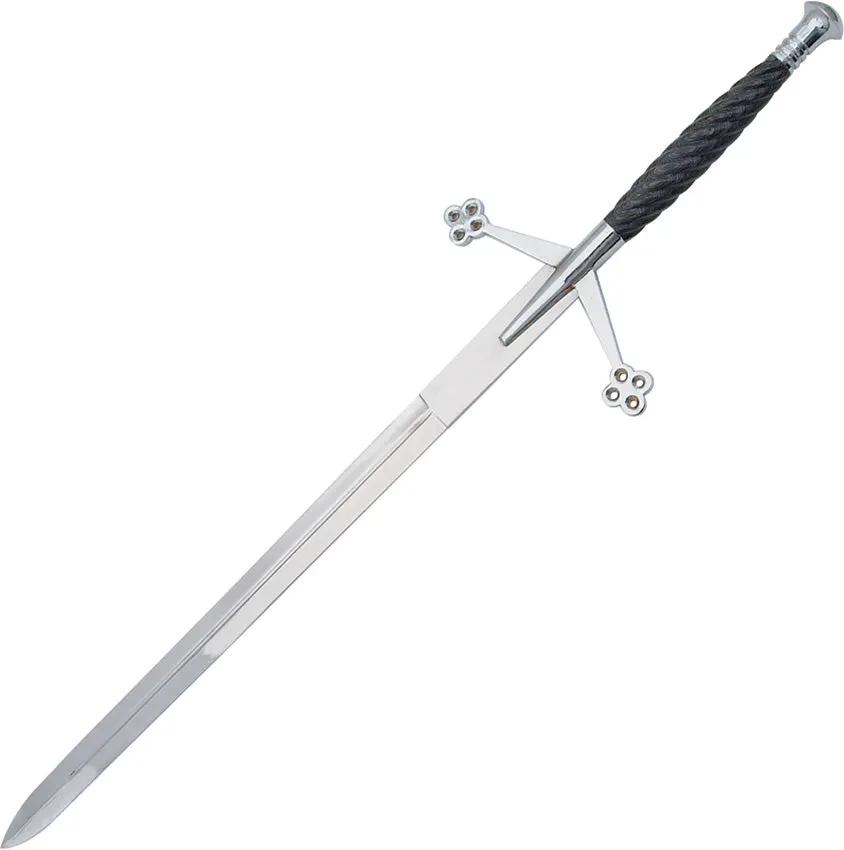 Pakistan Claymore Sword Silver For Collectors And Reenactors Authentic Detailing Safe Handling by Pakistan