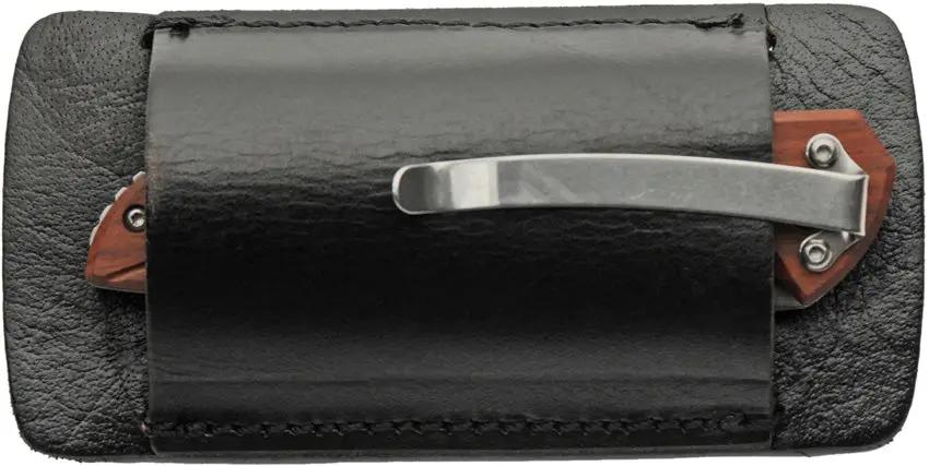 Rite Edge 4.75 Inch Leather Folder Belt Sheath - Black Leather Construction For Folding Knives Up To 4.5 Inches by Rite Edge