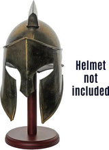 India Made Helmet Display Stand DI2033 - 15 Inch Overall Height With Matte Mahogany Finish by India Made
