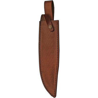 Pakistan Bowie Knife For Outdoor Enthusiasts With Pakkawood And Leather Handle And Satin 11 Inch Blade by Pakistan