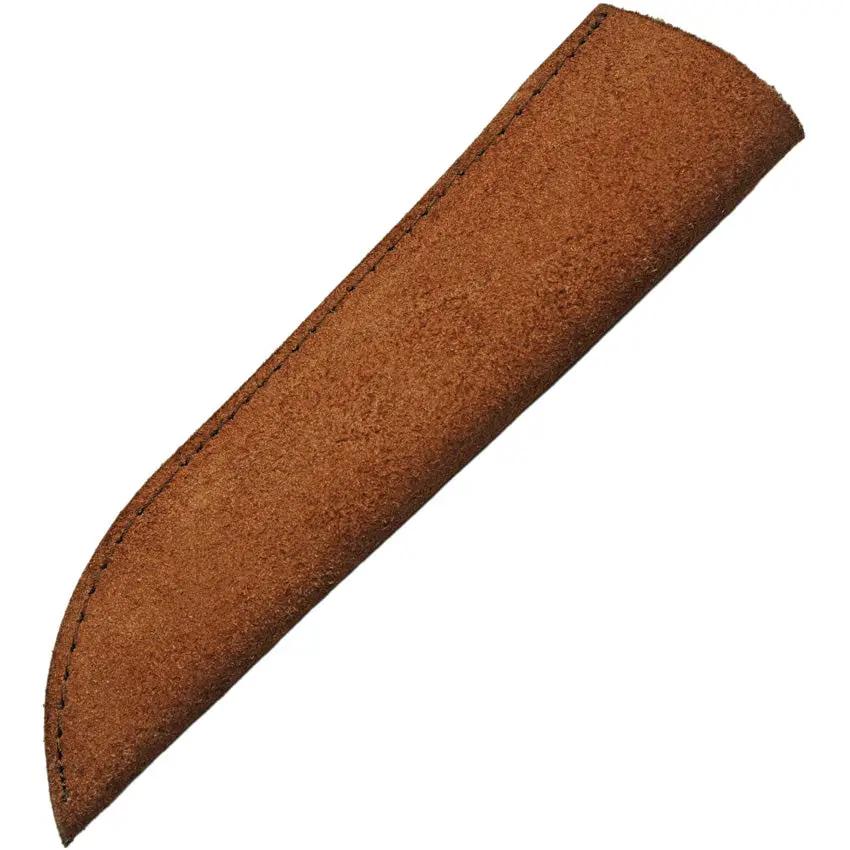 Rite Edge Brass Wire Hunter - Full Tang Carbon Steel Blade With Brass Wire Wrapped Brown Wood Handle And Belt Sheath by Rite Edge