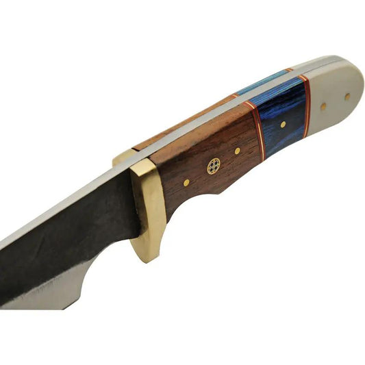 Rite Edge Whitetail Hunter - Full Tang Stainless Fixed Blade with Pakkawood Handle and Leather Sheath by Rite Edge