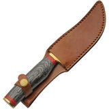 Pakistan Hunter Smoked Mosaic Skinner Knife 10.25in Fixed Blade For Hunters Durable Brass Accents by Pakistan