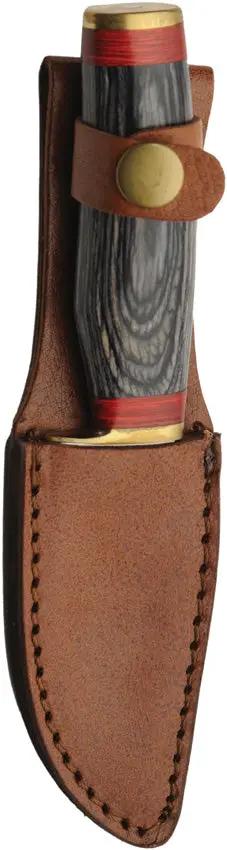 Pakistan Hunter Fixed Blade Hunting Knife with Satin Blade Pakkawood Handle and Rugged Leather Sheath for Enthusiasts by Pakistan