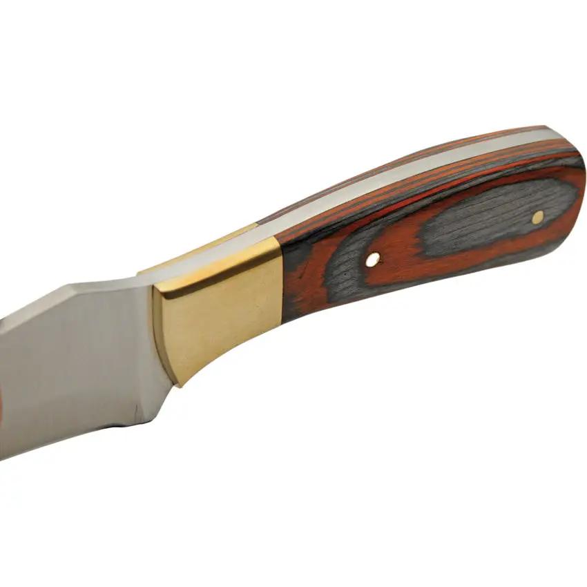 Rite Edge Cardinal Hunter - Full Tang Satin Clip Point Knife With Pakkawood Handle And Leather Sheath by Rite Edge
