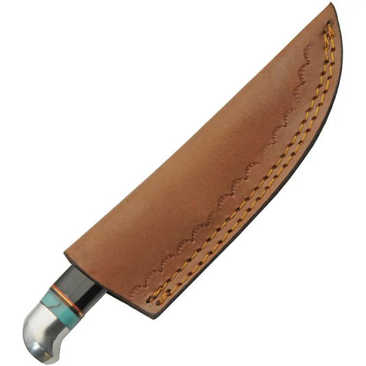 Pakistan Nightlight Hunter Knife 4 Inch Satin Blade Brass Guard Horn And Turquoise Resin Handle Outdoor Explorers by Pakistan