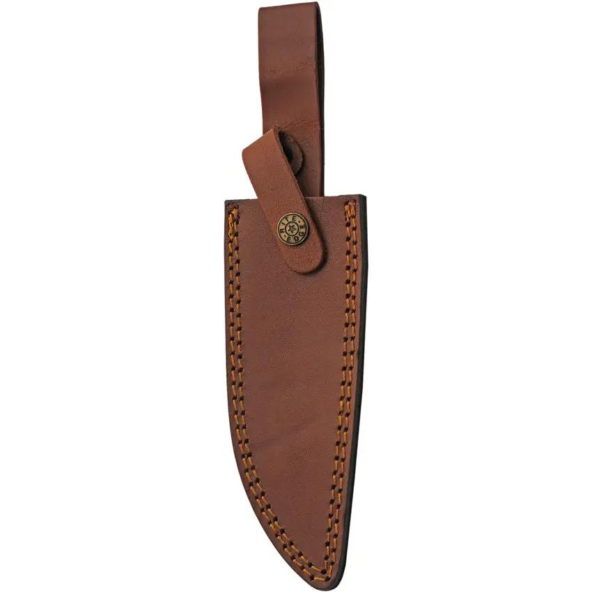 Rite Edge Winter Cabin Hunter - 6 Inch Satin Stainless Blade Stacked Leather Handle Brass Guard and Pommel by Rite Edge