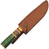 Pakistan Forest Burn Fixed Blade Knife For Campers And Hikers With 7.25 Inch Satin Blade Rugged Outdoor Tool by Pakistan