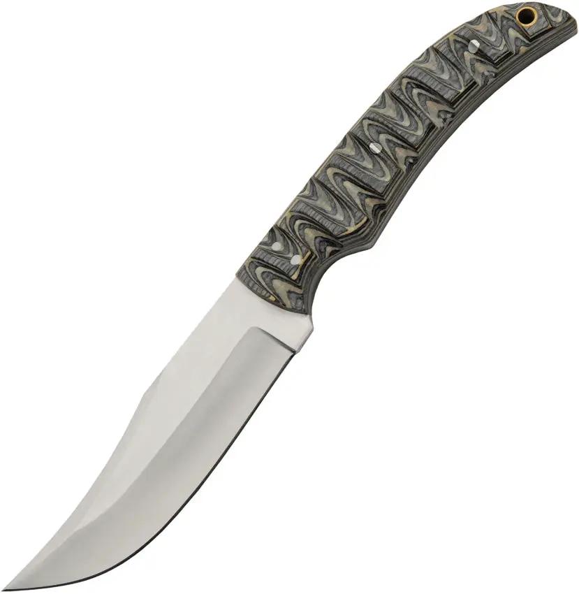 Pakistan Mountain Hunter Gray Fixed Blade Knife For Outdoor Enthusiasts Full Tang Satin Blade Gray Wood Handle by Pakistan