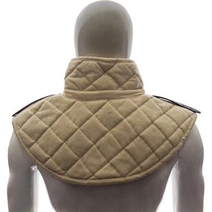 India Made Padded Collar Medieval Garment - Cotton Construction With Leather Strap And Brass Buckle by India Made