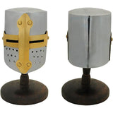 India Made Mini Crusader Helmet With Stand And Handcrafted Quality Wooden Display Base by India Made