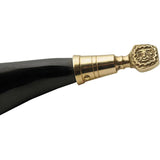 India Made Viking Drinking Horn Brass Accents And Food Safe Lacquer For Cold Beverages by India Made
