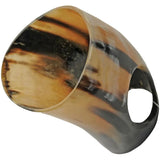 India Made Viking Drinking Horn - Handcrafted Buffalo Horn With Brass Accents And Food Safe Lacquer by India Made
