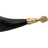 Odin's Raven Drinking Horn Handcrafted Brass Accented Buffalo Horn Vessel For Collectors And Fantasy Fans by Pakistan