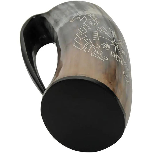 Pakistan Viking Tankard Horn Constructed With Viking Compass Etch For Norse Enthusiasts And Collectors 230986CO by Pakistan