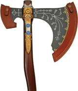 Rite Edge Two-Handed Viking Axe - 40 Inch Overall With Black Finish Stainless Head And Leather Sheath by Rite Edge