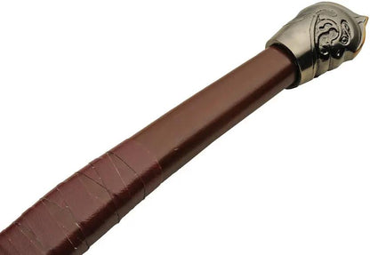 Rite Edge Two-Handed Viking Axe - 40 Inch Overall With Black Finish Stainless Head And Leather Sheath by Rite Edge