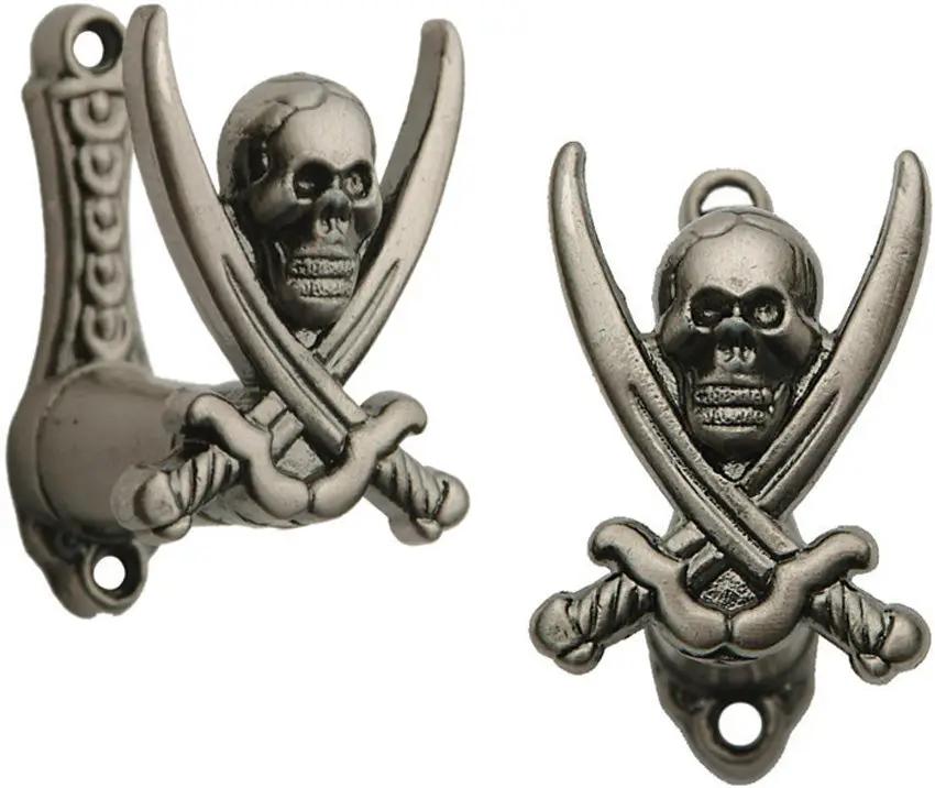 Sword Hanger Set Nickel Finish Adjustable Spacing Two Piece By Pakistan Pirate For Collectors And Display Enthusiasts by Pakistan