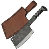 Rite Edge Railroad Spike Cleaver HS-4416 - 9 Inch Overall, 4.5 Inch Blade, Twisted Handle, Leather Sheath by Rite Edge