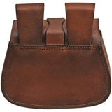 Pakistan Medieval Saddle Bag HS 4420 Brown Leather Pouch For Riders And Reenactors Durable Buckle Closure 8 By 6 Inches by Pakistan