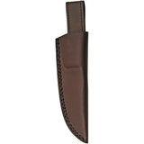 Rite Edge Hunter Wood HS-4425 - Carbon Steel Blade, Brass Pommel, Brown Wood Handle, Leather Belt Sheath by Rite Edge