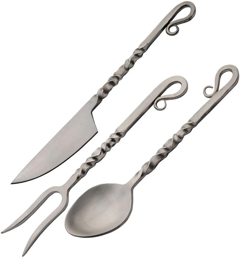 Pakistan Twisted Utensil Set 3PC Satin HS-4464 by Pakistan