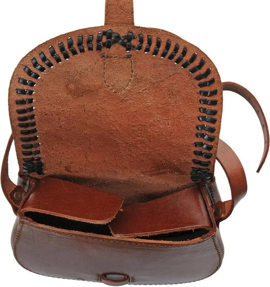 Pakistan Medieval Shoulder Bag Brown HS-4469BR by Pakistan