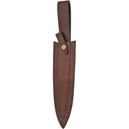Rite Edge Dagger DH-8009 - 9-Inch Stainless Steel Blade, Brown Wood Handle, Brass Guard, Leather Belt Sheath by Rite Edge
