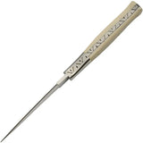 Pakistan Thin Filework Dagger DH-8037BO Satin Blade Full Tang With White Bone Handle And Leather Sheath For Collectors by Pakistan