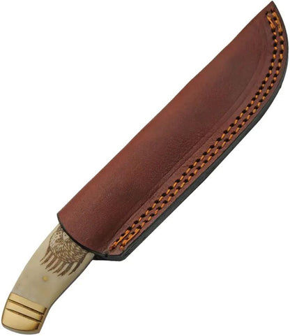 Rite Edge Eagle Fixed Blade - Sleek Bone Handle With Brass Guard And Full Tang For Durable Everyday Carry by Rite Edge