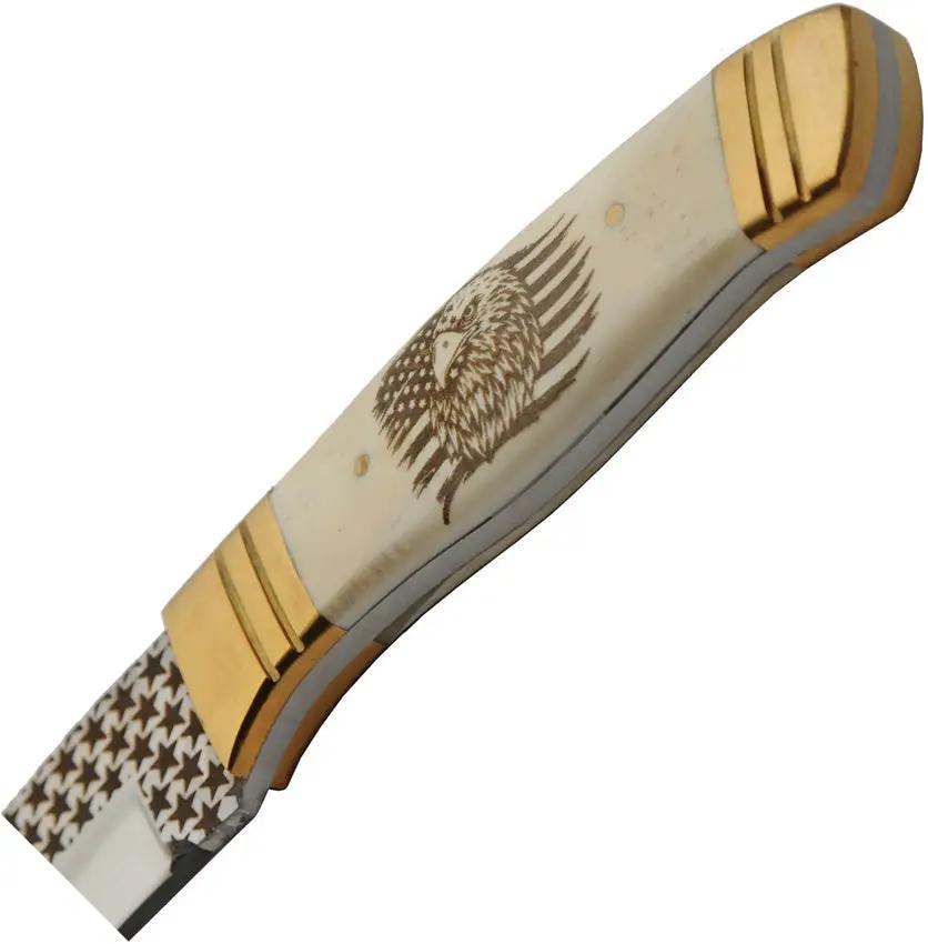 Rite Edge Eagle Fixed Blade - Sleek Bone Handle With Brass Guard And Full Tang For Durable Everyday Carry by Rite Edge
