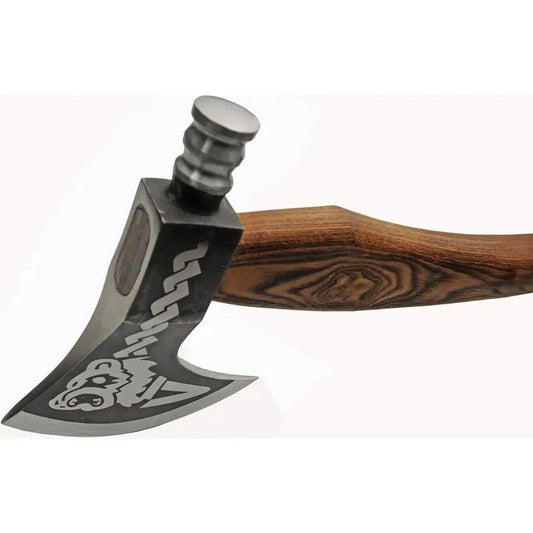 Grizzly Hammer Axe 18 Inch Stainless Head With Five And A Half Inch Cutting Edge Burnt Ash Handle For Campers by Pakistan
