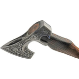 Fallen Forest Axe 882457 With Stainless Head Burnt Ash Handle Celtic Symbols Leather Belt Sheath For Outdoor Enthusiasts by Pakistan