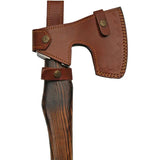 Fallen Forest Axe 882457 With Stainless Head Burnt Ash Handle Celtic Symbols Leather Belt Sheath For Outdoor Enthusiasts by Pakistan