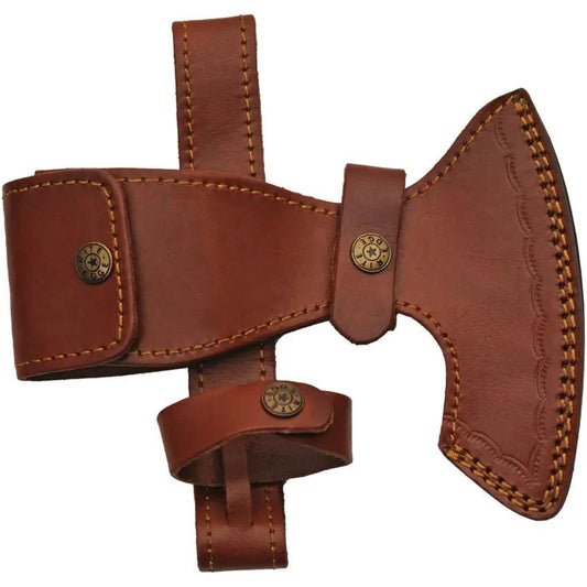 Wolf Pakistan Hammer Axe 19in Stainless Axe With Fenir Wolf Hammer End Leather Grip Belt Sheath For Outdoor Survivalists by Pakistan