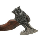 Wolf Pakistan Hammer Axe 19in Stainless Axe With Fenir Wolf Hammer End Leather Grip Belt Sheath For Outdoor Survivalists by Pakistan