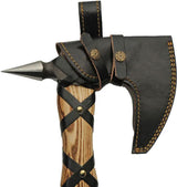Rite Edge Viking Pick Axe - Durable 21 Inch Tool With 8.5 Inch Stainless Head, Spike End, Leather Wrapped Ash Handle by Rite Edge