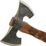 Rite Edge Double Grooved Axe 882479 - Stainless Head, Burnt Ash Handle, Leather Sheath by Rite Edge
